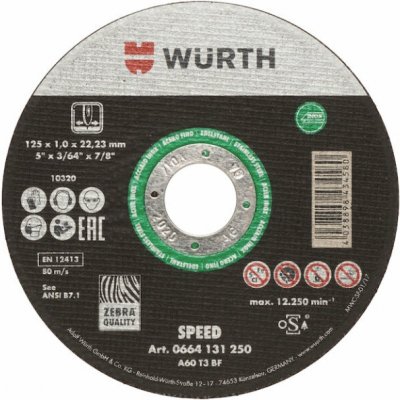 Würth Řezný kotouč 115 x 22,2 x 0,8 mm 066413114806 – Zboží Dáma