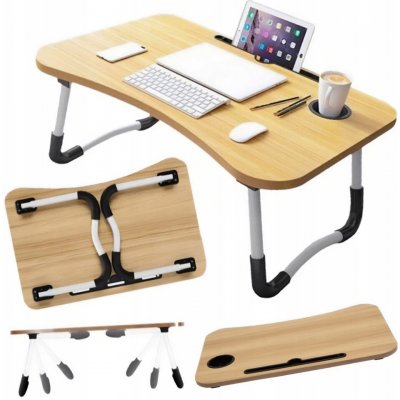 ShopJK SKLÁDACÍ STOLEK POD NOTEBOOK DŘEVO STL01WZ1 – Zboží Živě