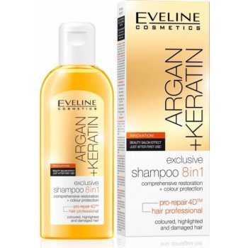 Eveline Cosmetics Argan + Keratin Exkluzivní šampon 8v1 150 ml