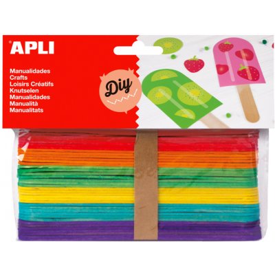 APLI nanuková dřívka 150 x 18 mm - mix barev 40 ks – Hledejceny.cz