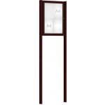 PROCITY Venkovní vitrína Classique, 4 x A4, včetně sloupků, hnědá – Zboží Živě