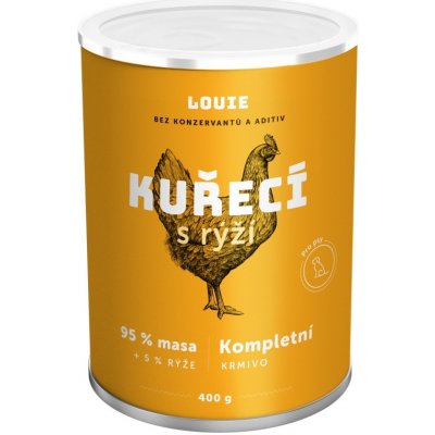 Louie Dog kuřecí s rýží 4 x 400 g