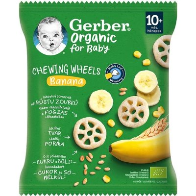 Gerber Křupavá kolečka s banánem 28 g – Zboží Dáma