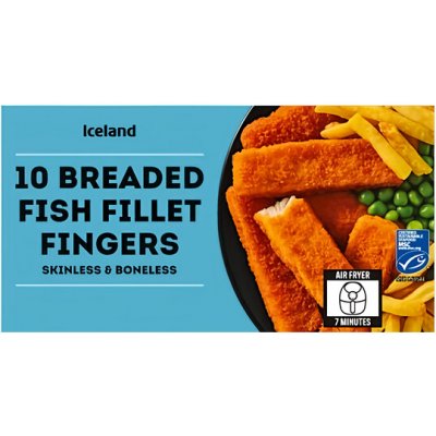 Iceland Rybí prsty ze 100% filetů aljašské tresky bez kůže a kostí 10ks 250g – Sleviste.cz