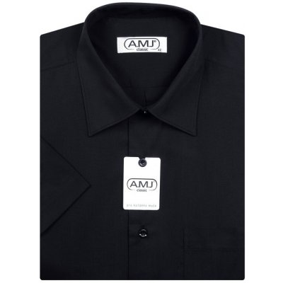 AMJ košile s krátkým rukávem JK017 černá – Zboží Mobilmania