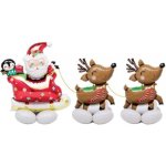 AirLoonz stojící obří balónek Santovo sobí spřežení 251 cm x 129 cm – Zboží Dáma