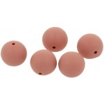 Natana silikonové korálky tmavě pudrový 19 mm 5 ks – Hledejceny.cz
