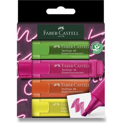 Faber-Castell zvýrazňovač Textliner 46 Neon sada 4 ks 254600 – Zboží Živě