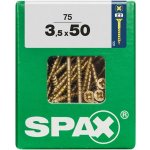Spax Uni vrut zápust.hlava PZ/Z2 4CUT částečný závit Yellox 35 x 50 mm 75 ks – Hledejceny.cz