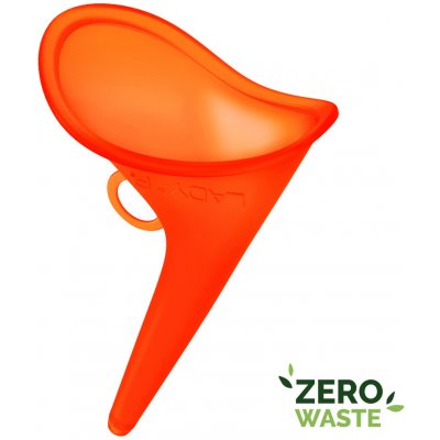 LadyP pomůcka pro čůrání vestoje neonově oranžová Obal: Zero waste – bez plastového a papírového obalu
