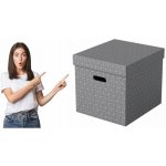 Esselte Krabice úložná - kostka / šedá / 365 x 320 x 315 mm / s otvory / 3 ks – Sleviste.cz