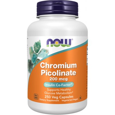Now Chromium Picolinate 200mcg 250 veg kapslí – Hledejceny.cz