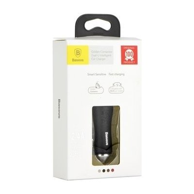 CL adaptér Baseus CCALL-YX01, 2x USB, zásuvka zapalovače cigaret , QC 3,4A barva černá