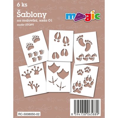 Papírové šablony MAGIC sada O1 Stopy – Sleviste.cz