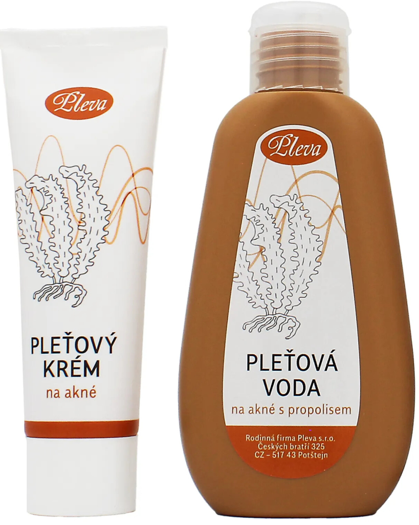 Pleva Acne Clearing dárková sada pleťový krém 50 g + voda na akné 120 g