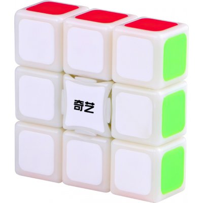 Qi Yi Cube Rubikova kostka Plochá 1x3x3 Bílý podklad