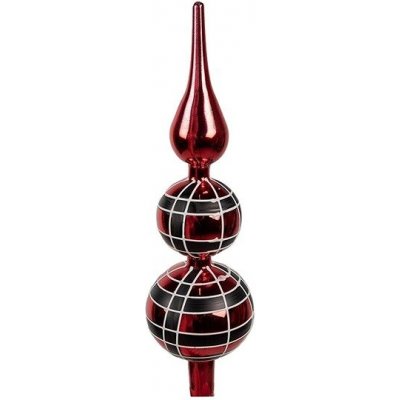 CLAYRE & EEF Červená skleněná špička průměr 8 × 30 cm – Zboží Dáma