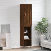 Regál a polička Prolenta Maison Exclusive Skříň highboard hnědý dub 34,5 x 34 x 180 cm kompozitní dřevo