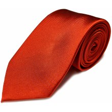 Brinkleys hedvábná kravata temně cihlová
