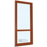 Knipping balkonové dveře 80 x 220 cm OS s příčkou a jednostrannou klikou madýlkem levé zlatý dub/bílá – Sleviste.cz
