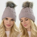 Fashionweek dámská zimní čepice s bambulí flísová podšívka ZIZI-V12 latte – Hledejceny.cz