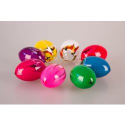 DT GLASS Velikonoční ozdoba Vajíčko s očkem - malované duhové barvy růžová