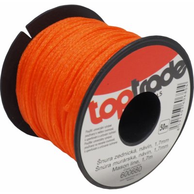 TOPTRADE šňůra zednická PE, O 1,7 mm / 50 m, oranžová – Zboží Dáma