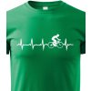 Dětské tričko dětské tričko tep cyklisty, zelená