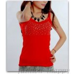 Sexy Top tílko s krajkou 71801 3 červená – Zboží Dáma