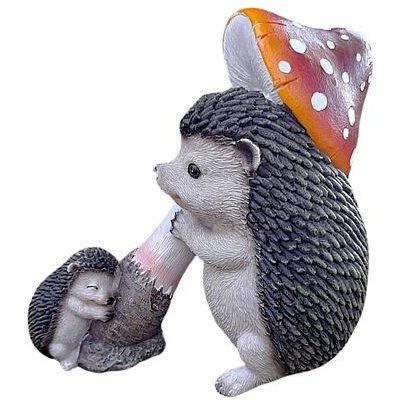Prodex Ježek s mládětem a houbou, 21 cm, polyston PRODEX LG085C – Zboží Dáma