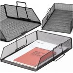 DONAU Kancelářský odkladač Office Set A4 kov černý – Sleviste.cz