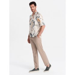 Ombre Clothing pánské chinos Embiid světle hnědá