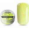 Zdobení nehtů Silcare Ozdobný prášek Neon Glow Glitter 04 Yellow 3 g