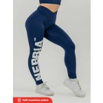 Nebbia Fitness legíny s vysokým pasem GLUTE CHECK modré – Zboží Mobilmania