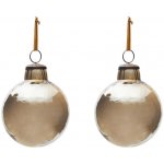Set dvou hnědých skleněných vánočních ozdob Kave Home Piril 10 cm – Hledejceny.cz