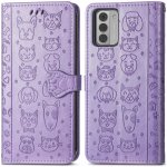 VSECHNONAMOBIL 66540 ART Peněženkový kryt Nokia G42 5G ANIMALS fialový – Zboží Živě