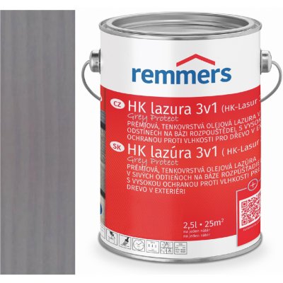 Remmers HK Lazura 3v1 Grey Protect 2,5 l vodově šedá – Zboží Mobilmania