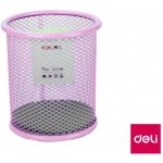 Stojánek drátěný na tužky DELI 9153 růžový pastel DELI GROUP CO., LTD. – Zboží Dáma