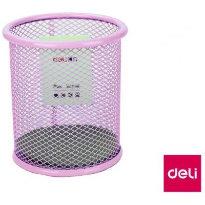 Stojánek drátěný na tužky DELI 9153 růžový pastel DELI GROUP CO., LTD. – Zboží Dáma