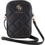 Guess PU Quilted 4G Metal Logo Wallet Phone Bag Zipper černé – Hledejceny.cz