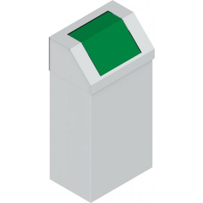 Kovos Koš na tříděný odpad 90 l zelená klapka