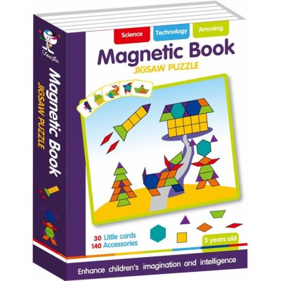 Alltoys magnetická kniha skládačky tvary 170 ks – Zboží Dáma