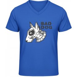 Soft-Style V Triko Gildan Design Bad-Dog Royal Blue