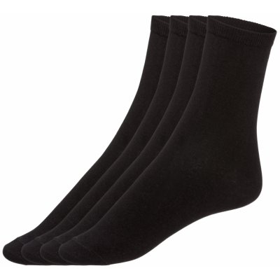 Esmara dámské ponožky s BIO bavlnou 4 páry černá – Zboží Mobilmania