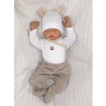 Z&Z 5-dílná kojenecká soupravička pletená do porodnice béžová bílá – Zboží Mobilmania