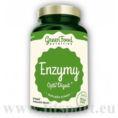 GreenFood Nutrition Enzymy opti 7 digest 90 vegan kapslí + volitelný dárek