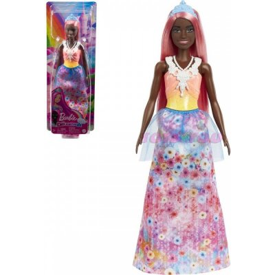 Barbie Kouzelná princezna růžové vlasy a modrá korunka – Zboží Mobilmania