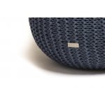 Justin Design Pletený puf velký šedomodrý – Zboží Dáma