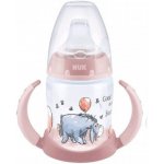 Nuk kojenecká láhev na učení Medvídek Pú s kontrolou teploty růžová 150 ml – Sleviste.cz