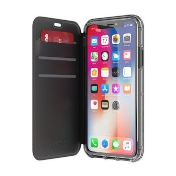 Pouzdro Griffin flipové Survivor Clear Wallet iPhone X černé TA43989